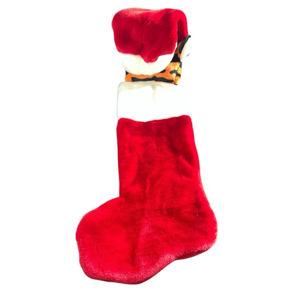 Disney Tigger Plush Christmas Stocking 3D 18" L Winnie The Pooh Santa Hat Vtg - Picture 4 of 6